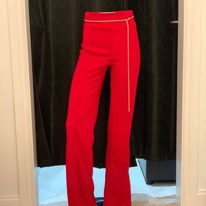 Red Straight Legs Pants NWT